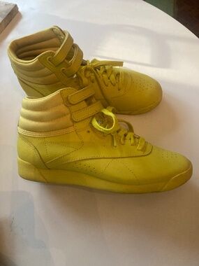 Vintage Reebok Yellow 80's High Tops Women's Size 6